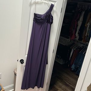 Size 4 One shoulder purple bridesmaid dress